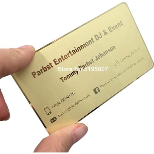 Wholesale Custom Name Laser Cut Metal Business Card
