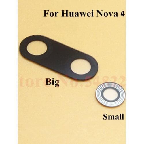 Original Camera Glass Lens Cover For Huawei Nova 4 VCE-AL00 Rear Back Camera Outside Glass Lens lenses With Stickers