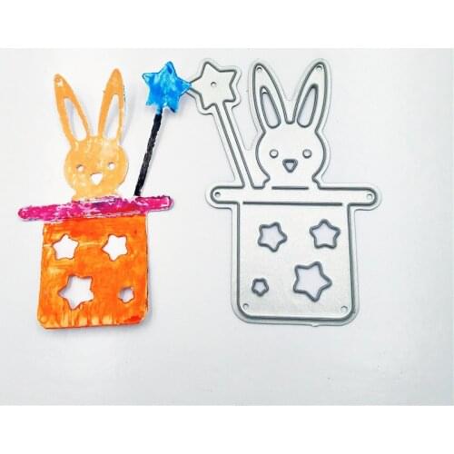 PANFELOU Amusement park circus Magic rabbit metal craft paper die cutting dies Scrapbooking/DIY Easter Embossing mould cards