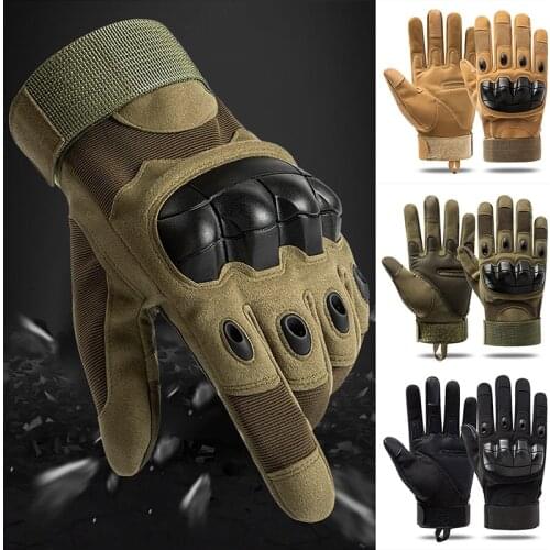 Military Tactical Full Finger Mens Gloves Touch Screen Paintball Airsoft Hard Knuckle Outdoor Climbing Riding Army Combat Glove
