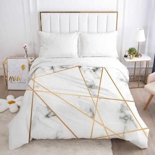 Bedding Duvet Cover Comforter/Quilt/Blanket Case With Zipper Queen King Europe Russia Size 220x240/140x200 Custom Marble Lines