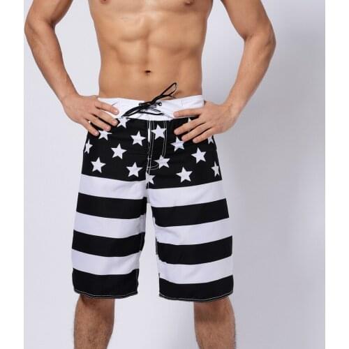 American Red Flag Shorts Summer Beach Swimming Trunks Star Printed Loose Quick-drying Swimwear For Men Surfing Shorts Beachwears