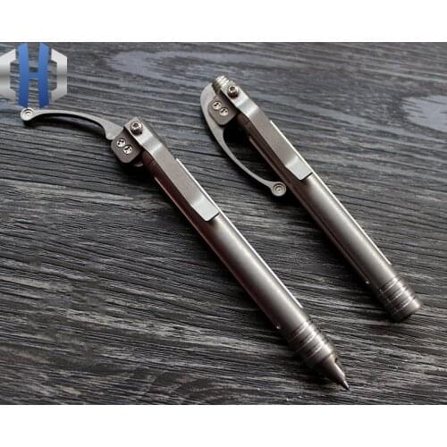 TC4 Titanium Alloy CNC Siphon Pen EDC Defense Pen Tactical Signature Micro-Technology Engraving Multifunctional Outdoor Gift Pen