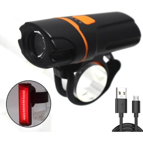 USB Rechargeable Bike Light Set, Headlight Bright LED Bicycle Lights Front ,Waterproof Cycling Flashlight Safety Accessories
