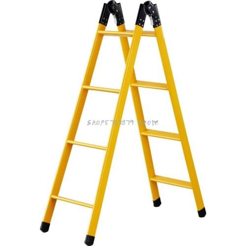 Thickened 1.5 M 2 M Double Purpose Miter Ladder Folding Domestic Straight Ladder Steel Pipe Project Telescopic Ladder Pavilion S