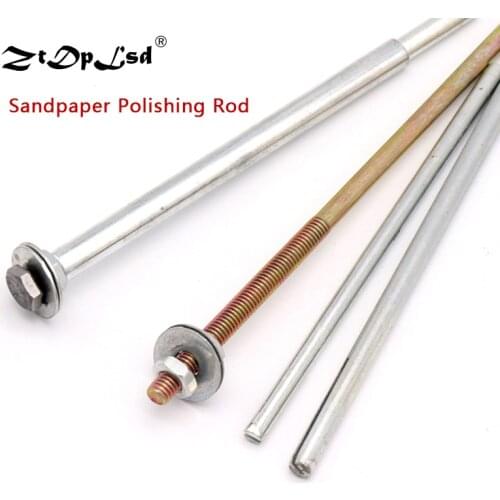 ZtDpLsd 1PC 6MM Sandpaper Clamp Rod Holder Polishing Screw Head Sanding Root For Woodworking Carving Tools Shank Stainless Steel