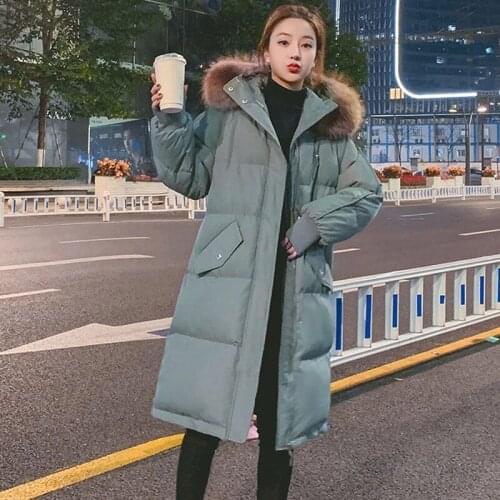 Winter Jacket 2021 New Loose Cotton-Padded Jaqueta Womens Mid-Length Thickened Student Parka Coats Korea Loose Thick Warm C2896