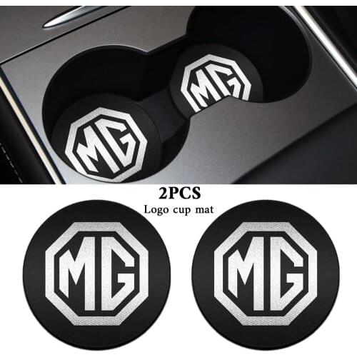 2pcs/set Car Decoration Accessories Durable Non-slip Cup Coaster For Morris Garages ZS MG 3 MG 5 MG 6 MG 7 GT HS HECTOR