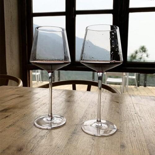 450-650ml 2Pcs/SetRed Wine Glasses Family Chateau Sommelier Tasting Wine Glasses Lead-Free Crystal Goblet Glass Drinking Set