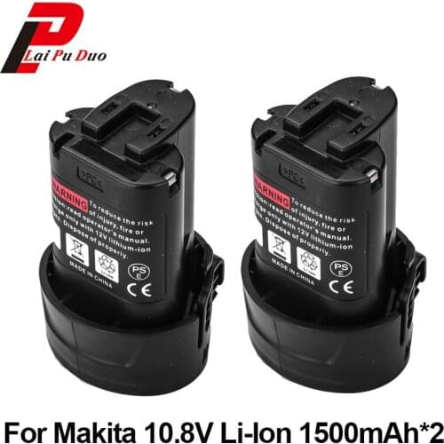 2PCS Replacement Battery Power Tool Batteries 10.8v 1.5Ah Li-Ion For MAKITA :BL1013,194550-6,194551-4,TD090DWE,DF030D