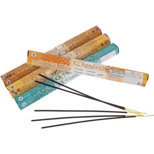20pcs/1box Tibetan Indian Incense Sticks Fragrance Agarwood/vanilla/amber/musk Multiple Flavor Incense Sticks