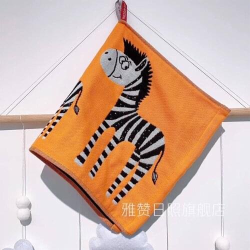 Yazan 25 * 50CM baby kids face towel newborn CartoonGauze Boys and Girls Cute CottonSoft Quick dry muslin hand Towel set 3 Pcs