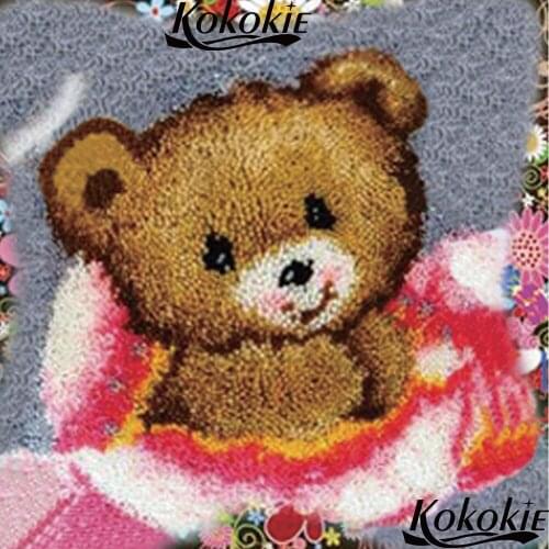 3d diy carpet latch hook rug Pillowcase cross stitch kits embroidery needlework set Crocheting Rug Kits Yarn cushion mat