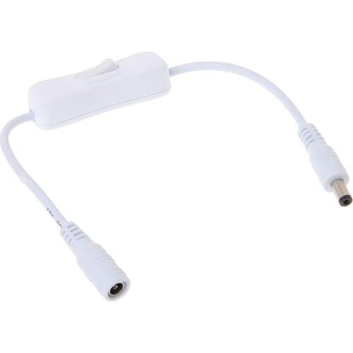 5.5*2.1mm DC Female Male Plug Power On/Off Switch Cable For CCTV LED Strip Light