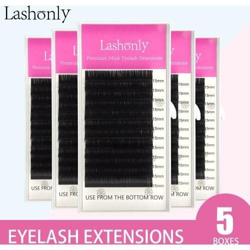 5 Trays 3D Russia Volume Korea Mink Individual Lash Eyelash Extension Handmade Natural Long Individual Mink Lashes False Lash