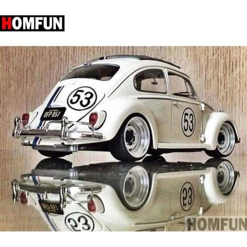 HOMFUN Full Square/Round Drill 5D DIY Diamond Painting "Cartoon car" Embroidery Cross Stitch 5D Home Decor Gift A00086
