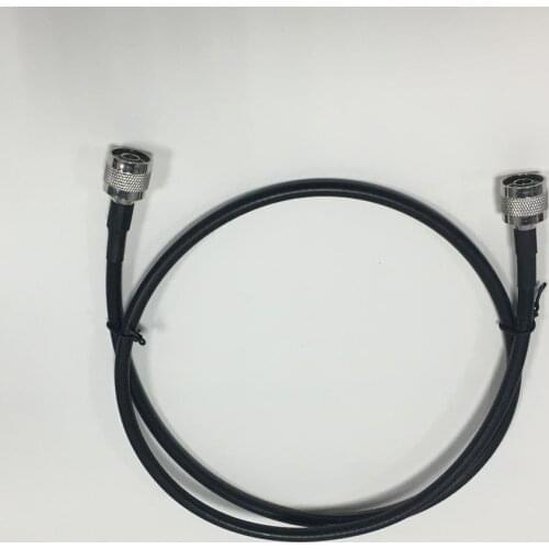 50ohm RG6 Coaxial Cable Black 1 Meter Cable N male to N Male connecto Low Loss for Connecting mobile signal repeater to splitter