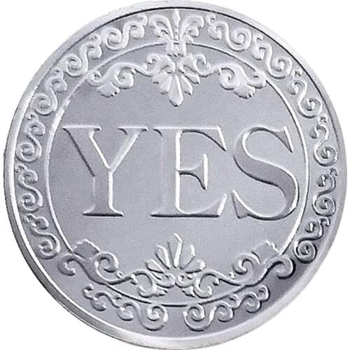 Yes Or No Metal Commemorative Chips Press Card Poker Accessories