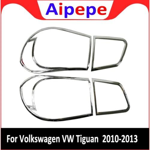 For Volkswagen VW Tiguan 2010-2013 ABS Chrome Rear Taillight Sticker Tail Light Lamp Cover Trim Car Accessories