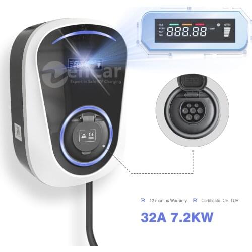 Duosida 32A 7KW 1 Phase Evse Smart Battery Charger Electric Vehicle Ev Charging Station With IEC 62196-2 Socket