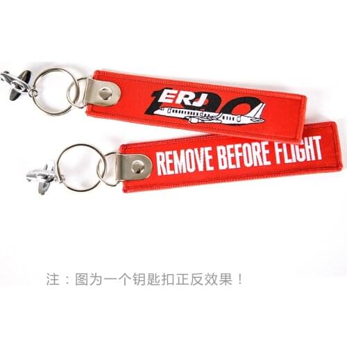 ERJ190 Air Plance Travel Embroider Travel Luggage Bag Tag Best Gift for Flight Crew Aviation Keychain