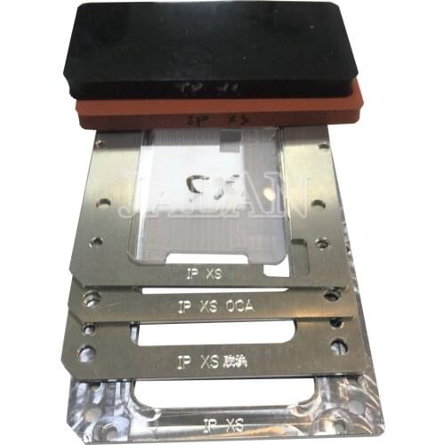 YMJ for iphone XS unbent flex OCA laminating mold Lcd display touch screen positioning glass touch laminate mould rubber repair
