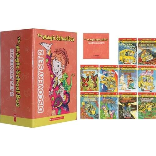 3-9 year 10 book/set Children English story book Magic School Bus Discovery Set 2 English Enlightenment English picture book