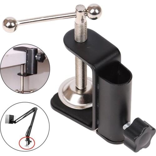 Cantilever Bracket Clamp Holder Desk Lamp Clip Fittings Base Hose for Mic Stand