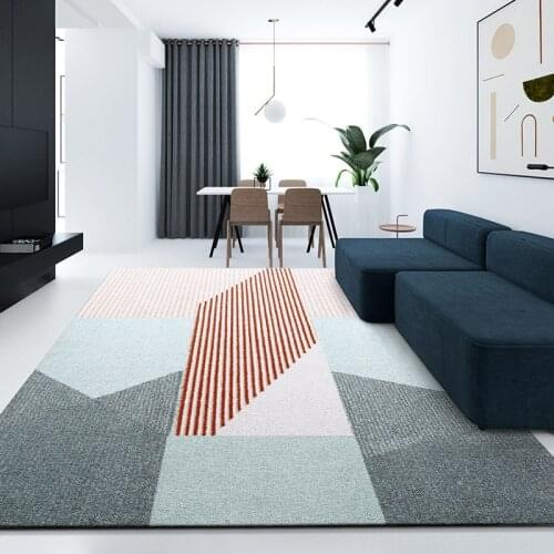 Home Living Room Carpet Nordic Thick Bedroom Carpet Modern Office Rug Sofa Coffee Table Floor Mat Study Room Brief Area Rugs