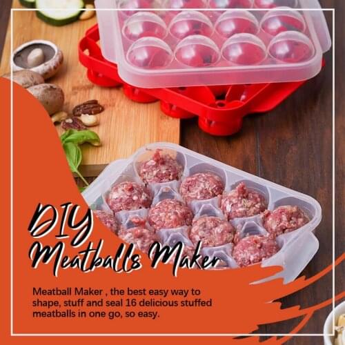 Kitchen Plastic Meatball Mold Making Fish Melon Ball Self Stuffing Food Cooking Machine High Temperature Resistance Dropshipping