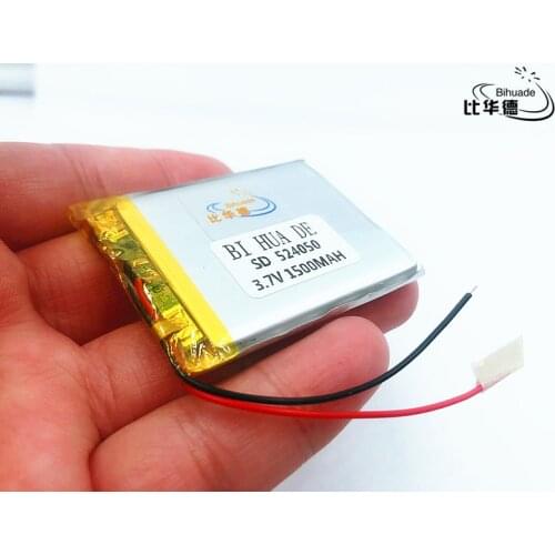 Li-Po 3.7V 1500mAh 524050 Lithium Polymer Li-Po li ion Rechargeable Battery cells For Mp3 MP4 MP5 GPS