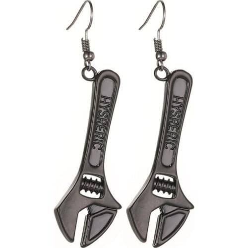 Fashion punk exaggerated small wrench pendant womens earrings imple vintage aesthetic accesories jewelry for women funny gift