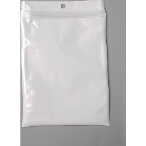 Multi Size White/Clear Self Seal Zipper Plastic Retail Packaging Packing Poly Bag Ziplock Zip Lock Bag Package Hang Hole Display