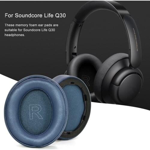 Soft Memory Foam Earpads Replacement Headsets Earcups For Anker Soundcore Life Q30 Q35 BT Headphones Protein Leather Earmuffs