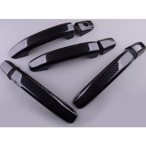 8pcs Car Side Door Handle Cover Trim ABS Carbon Fiber Style Fit for Chevrolet Colorado 2015 2016 2017 2018 2019 2020