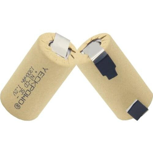 Nickel sheets 1300mAh SC batteries sub C battery 1.2V NICD akkumulator rechargeable akkus soldering tape for cordless drills