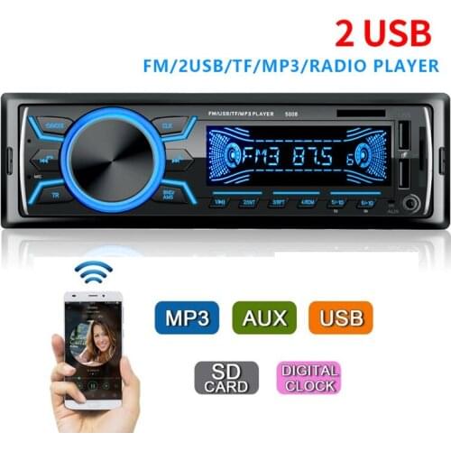 New Arrival Car Radio Stereo Player Bluetooth Phone AUX-IN MP3 FM/USB/1 Din/remote Control 12V Car Audio