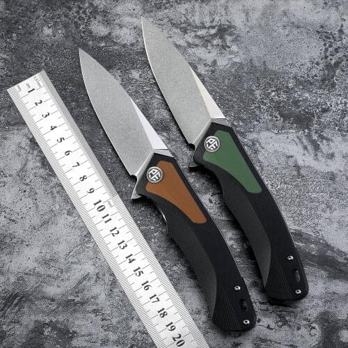 Petrified fish D2 steel PF838 folding knife G10 handle outdoor tactical pocket knives camping hunting EDC Cutter tool