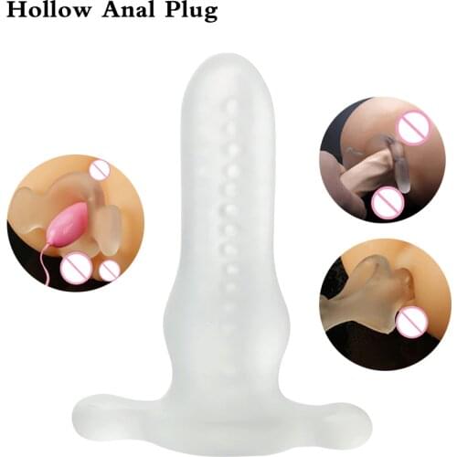 OLO Hollow Anal Plug Male Penis Dildo Soft Butt Plug Insert Design Masturbation Prostate Massager Sex Toys for Women Men Gay