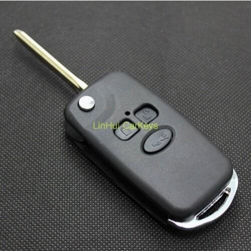 PINECONE for Toyota COROLLA 3 Buttons Uncut Blade Modified Remote Blank Keys ABS Shell Brass Blade 1 PC