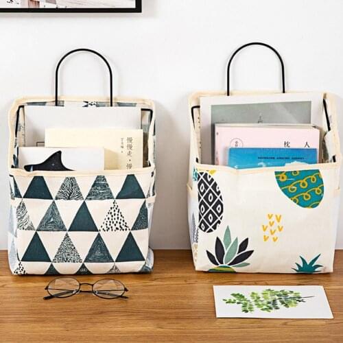 Hanging Bag Large Capacity with Hook Fabric Table Cabinet Closet Organizer for Bedroom Foldable Cloth Bag Home Storage Organizer