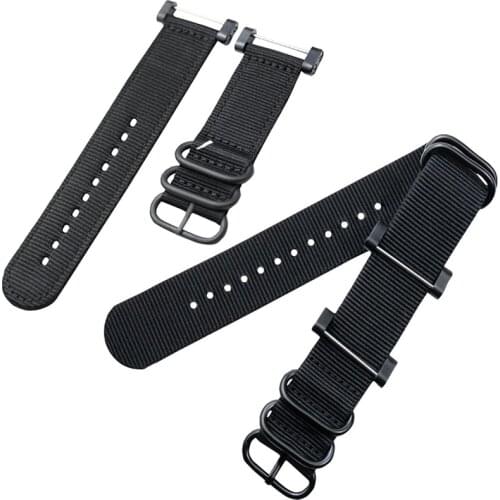 Nylon strap mens watch accessories suitable for Suunto core all black watch converter wristband sports waterproof watch strap