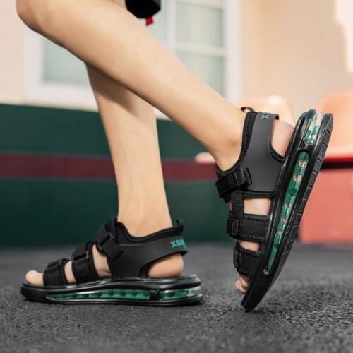 Mens Leather Sandles Man Sandals 2019 Summer Mens Outdoor Leather For Men Closed Toe Beach Casual Shoes Fashion