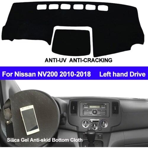 TAIJS Car Dashboard Cover Silicone Non-Slip Dash Mat ANti-UV For Nissan NV200 2010 2011 2012 2013 2014 2015 2016 2017 2018