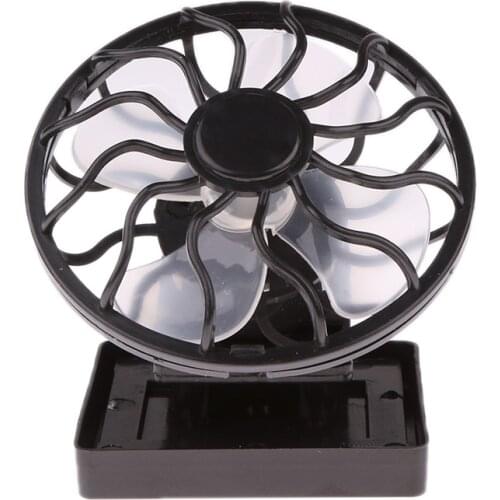 Solar Sun Power Panel Ventilator Fan Outdoor Cap Clip-on Cooling Outdoor Camping Travel Fishing Black