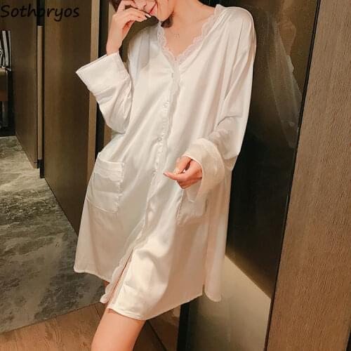 Sothoryos Women's Nightgowns With Sleeves