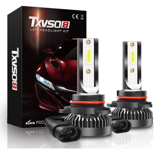 TXVSO8 Turbo HB3 Car Headlight Bulbs Led 12V Mini 9005 Auto Diode Lamps 6000K 360 Degree Lights 80W 8000LM Ampoule Led Voiture
