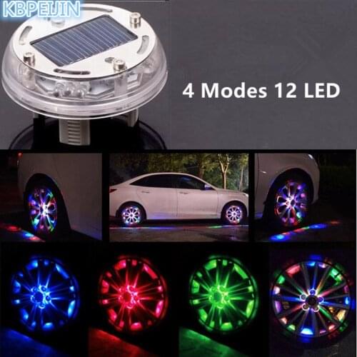 4 Modes 12 LED Waterproof Solar Led Flash Lamp Tyre Light Car Refitting accessories for ALFA ROMEO 147 159 156 mito giulietta