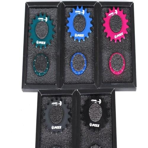 PIZZ SP-ROCKET PINK LOCK COG Fixed Gear High Quility Bicycle Wheel Cogs Matte Black 7075-T6 Aluminium Alloy Sprocket & Lockring