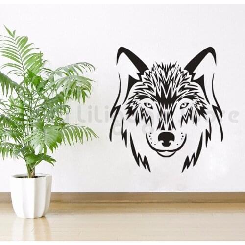 Wolf Dog Animals Wall Sticker Wolves Design Wall Decal Home Living Room Decor Wild Animal Wall Mural Vinyl Wall ArtQ326